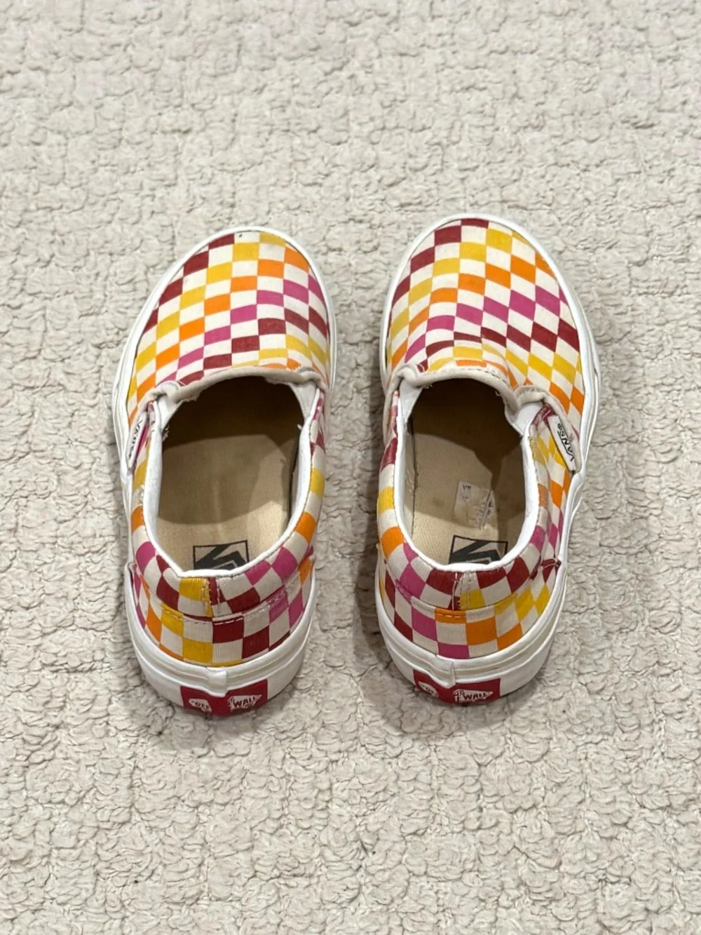 Kids Vans Checked Slip Ons Size 1